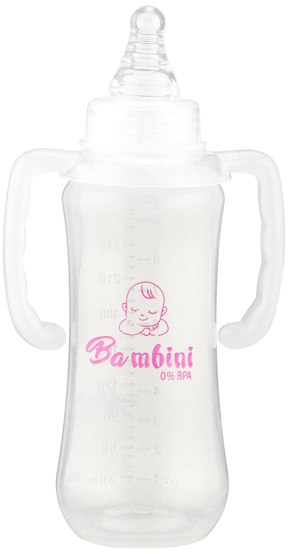 Baby Feeding Bottle With Handle, 270 Ml, Clear DR-A-502