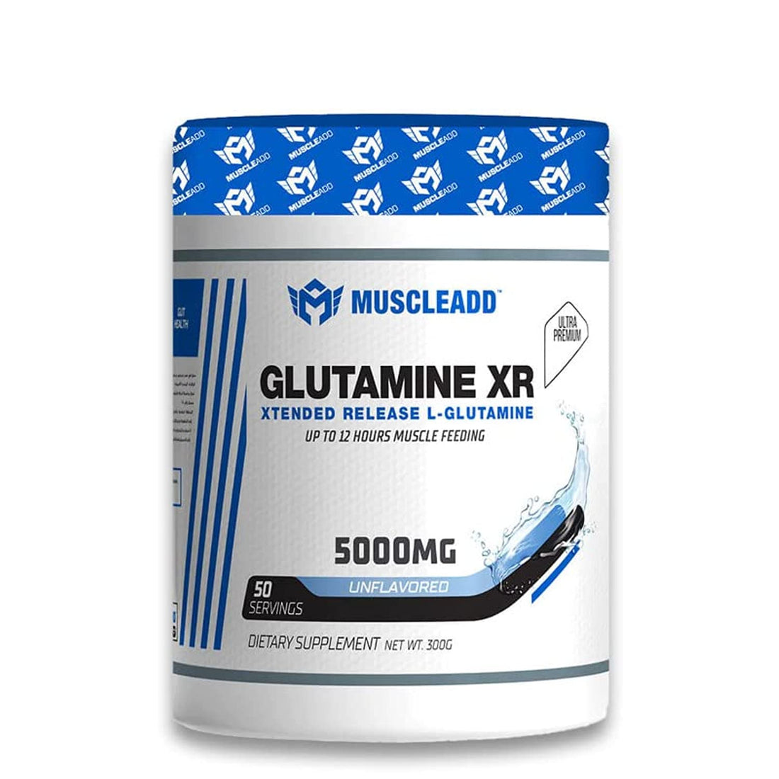 Muscle Add | Glutamine XR | Post-Workout Powder | Glutamine | Muscle Recovery | Protein synthesis | Ultra-Premium | 50 servings | 300g | Unflavoured