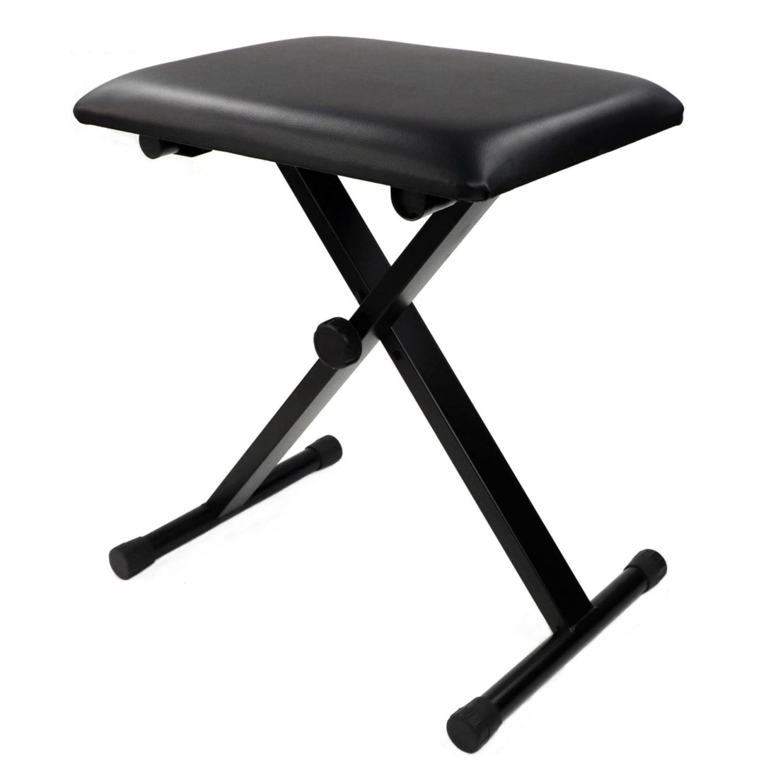 KZU Keyboard Piano Bench, X-Style Collapsible Piano Stool Chair, Padded Cushion Foldable Piano Bench, 16.1”-19.5” Adjustable High-Rebound Foam Non-Slip