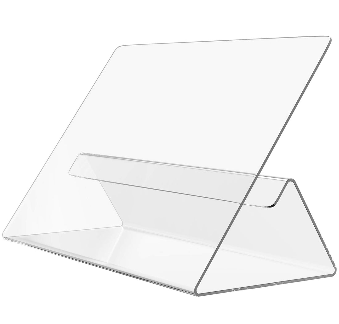 MaxGear Cookbook Holder Acrylic Cookbook Stand,Kitchen Recipe Holder Easy for Viewing Cookbooks,Pads,Tablets,Perfect for Using in Restaurant,Kitchen,Tabletop 1 Pack