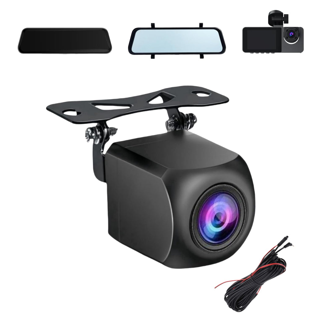 4 Pin Backup Camera for Mirror Dash Cam AHD1080P and 720P, 4 Pin to 2.5mm Jack Vehicle Backup Camera Dash Cam Front/Rear View Camera 19.68ft Extension Cable
