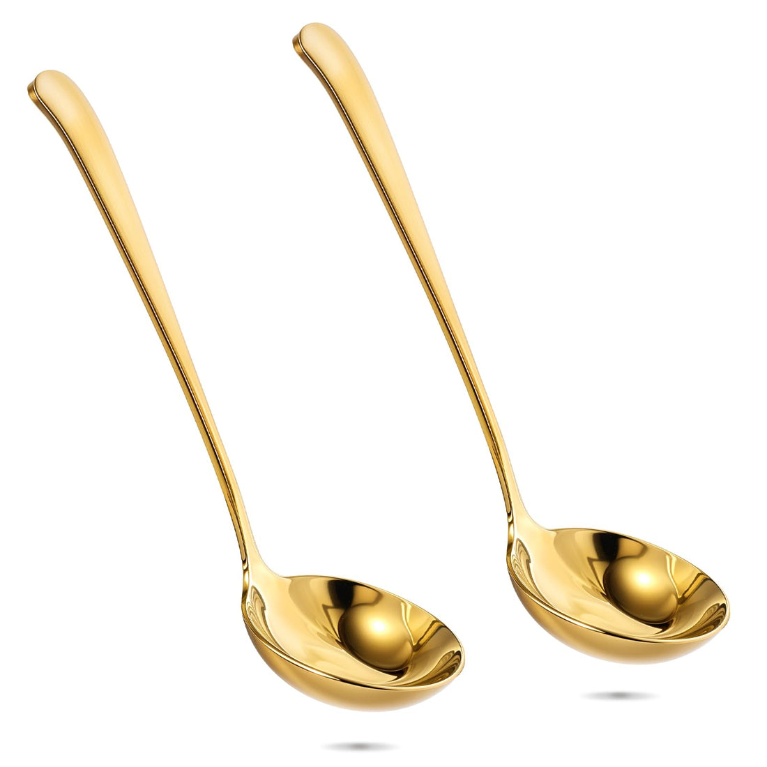 7.9 Inch Gold Small Gravy Soup Ladle Small Ladle Spoon Gravy Ladle 18/10 Stainless Steel Sauce Ladle for Spooning Sauces or Gravies