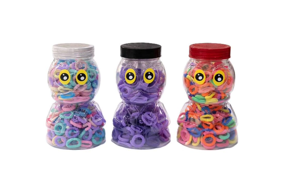 Nopatia Cartoon Pack Kids Hair Band Set Multicolor Small Round Hair Ties High Elastic Rubber Bands Do Not Hurt Infant Hair (Pink/Mauve/Colors)