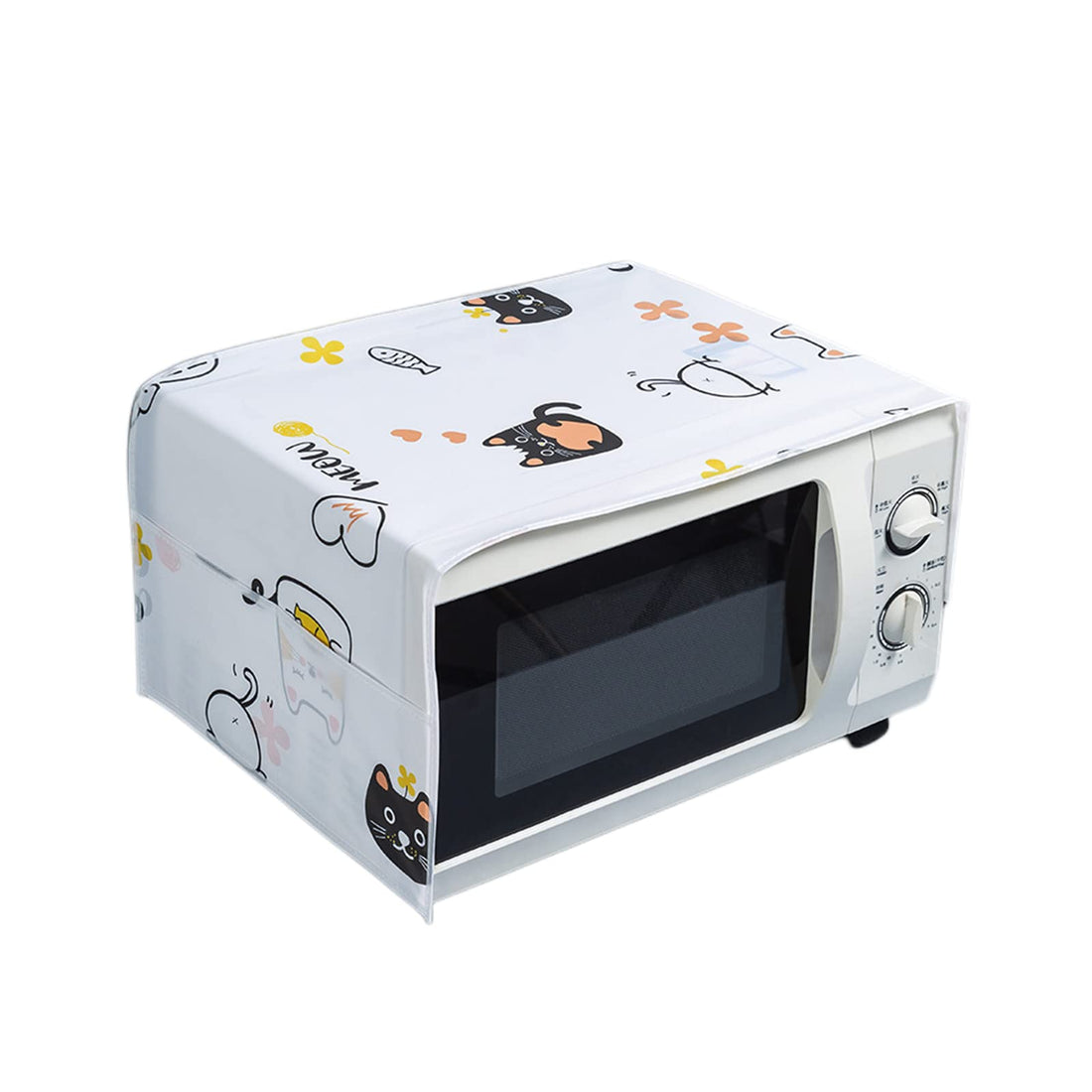Generic Microwave Hood Dust Cloth Hood, Anti-Oil Waterproof Cover, White, 85 cm x 35 cm, Household Storage Organization Bag, Microwave Dust Protection for Home and Kitchen Oven Cover