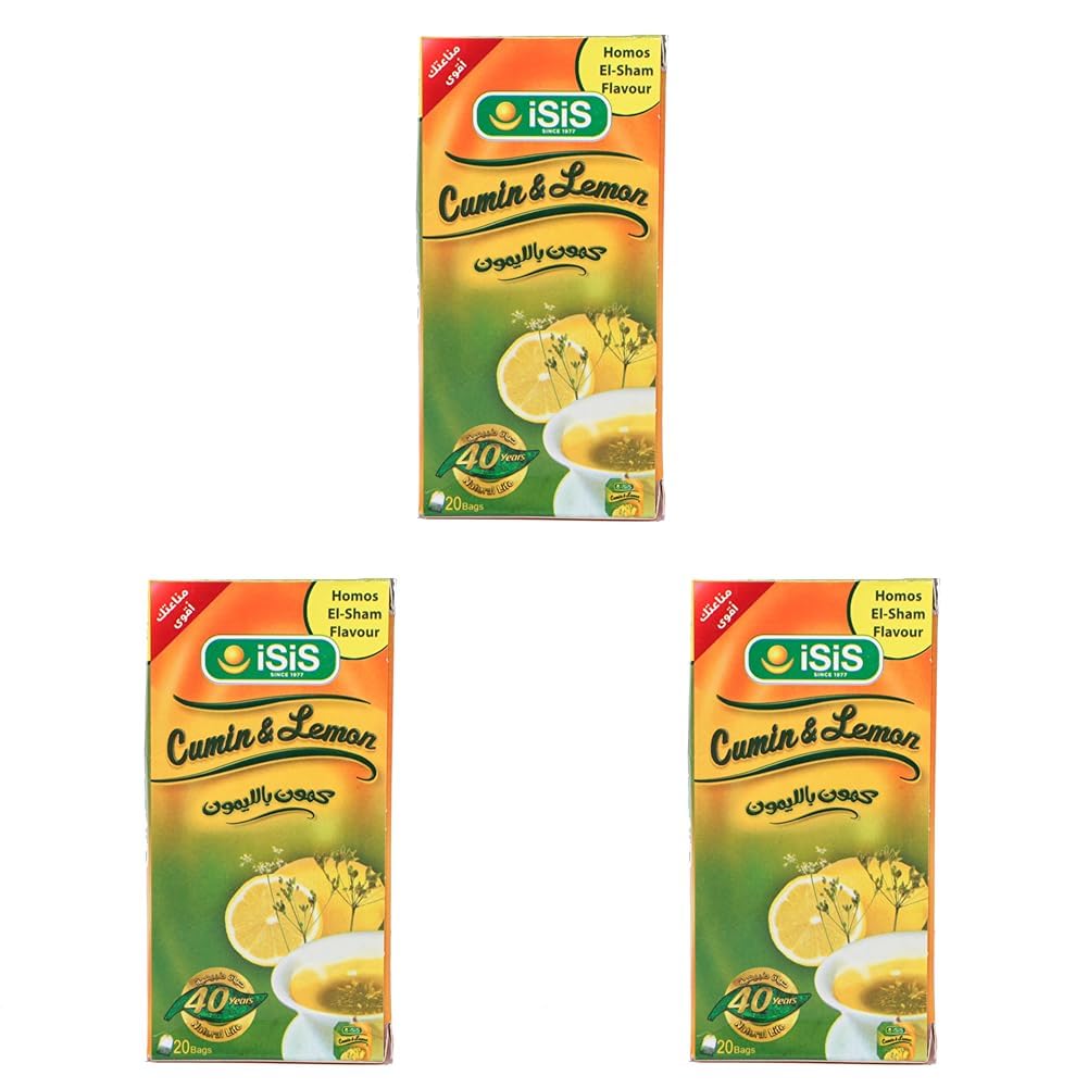 Isis Cumin with Lemon Herbal Tea 20 filters (Pack of 3)