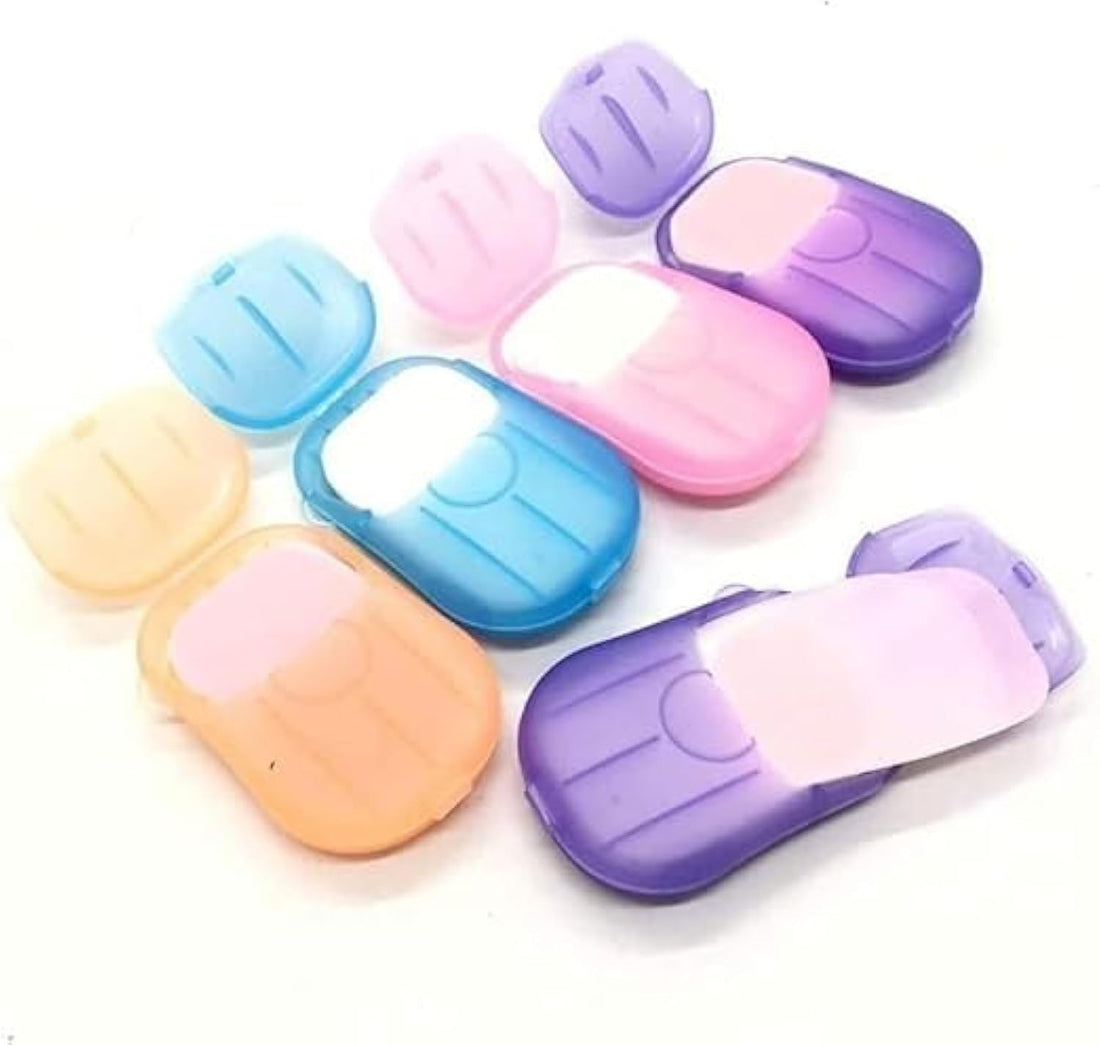Portable Travel Soap Box, Disposable Soap Bars, Hand Wash, Cleaning 20pcs Mini Soap Box (Pack of one)
