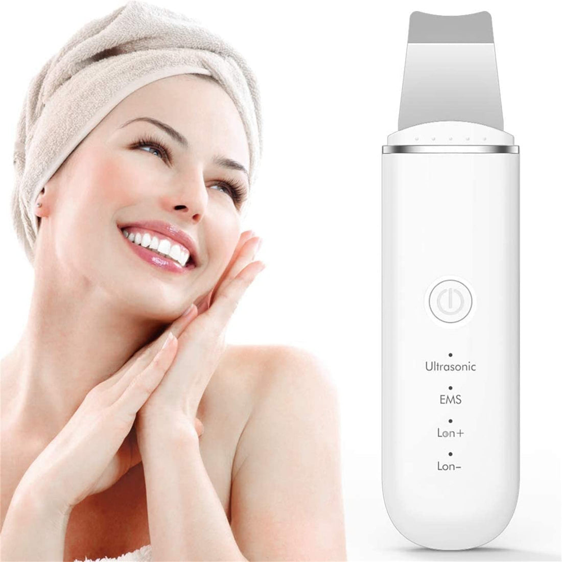 Arabest Ultrasonic Skin Scrubber Spatula, Portable Remove Blackheads Peeling Wrinkle Removal Machine Cleaner, Waterproof Massager Facial Beauty Device, USB Rechargeable for Women Men