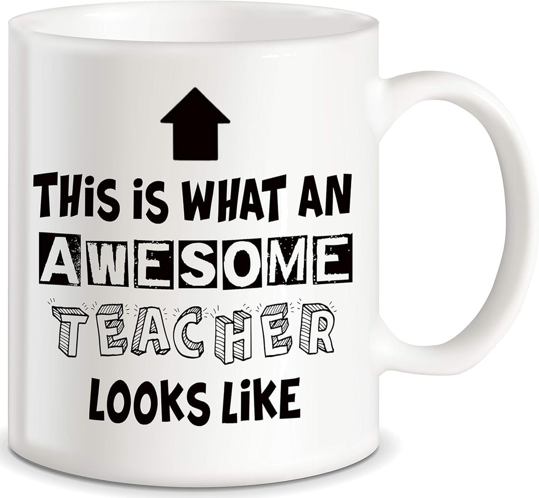 Teacher Appreciation Gifts What An Awesome Teacher Looks Like for Classroom Teaching Decorations World’s Best Men Women Teachers Ever Ceramic Novelty Gift Coffee Mug Tea Cup