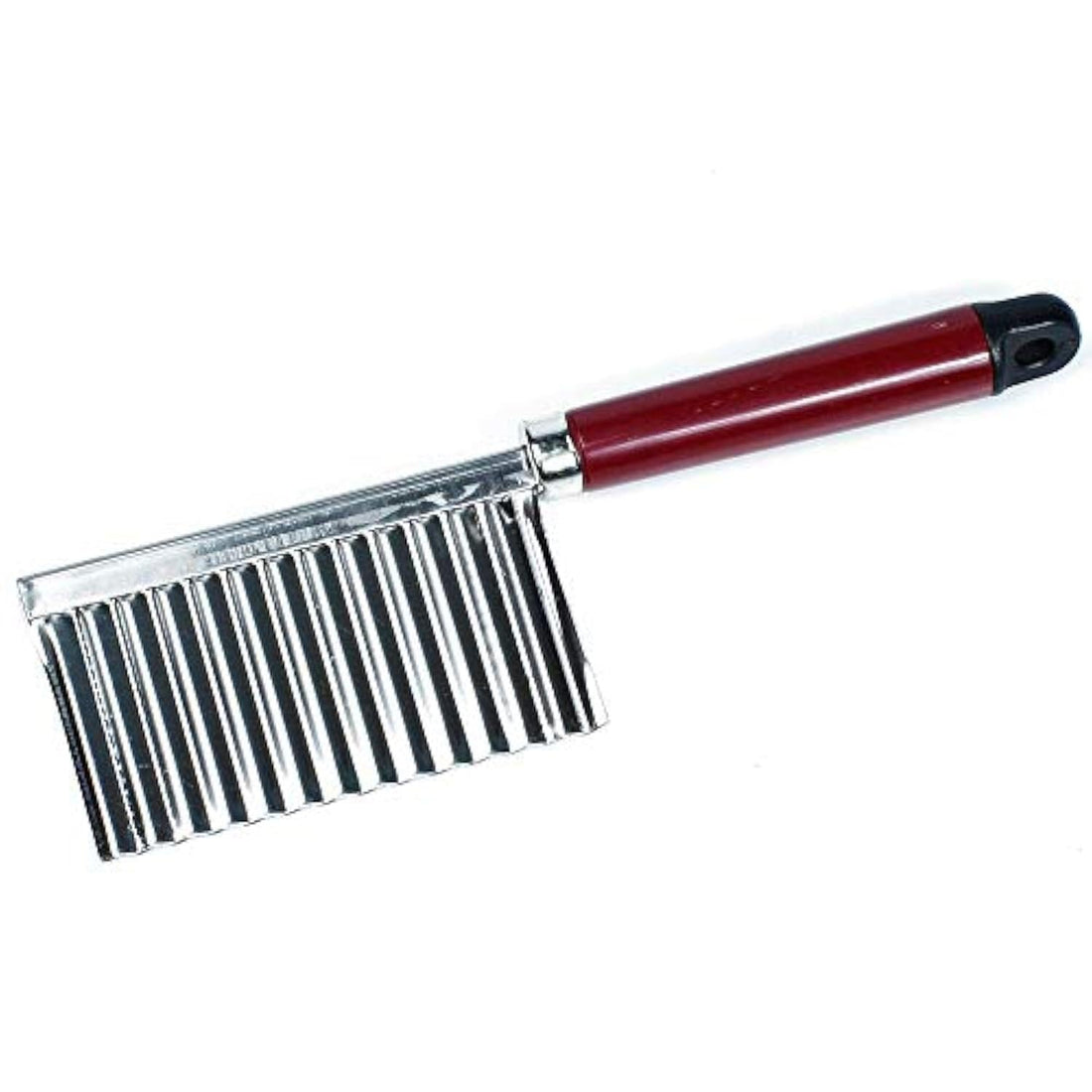 Fruit Slicer - Versatile stainless steel wavy blade for cutting potatoes, apples, and pears into decorative shapes, safe non slip handle ensures stability during use, perfect accessory for preparing