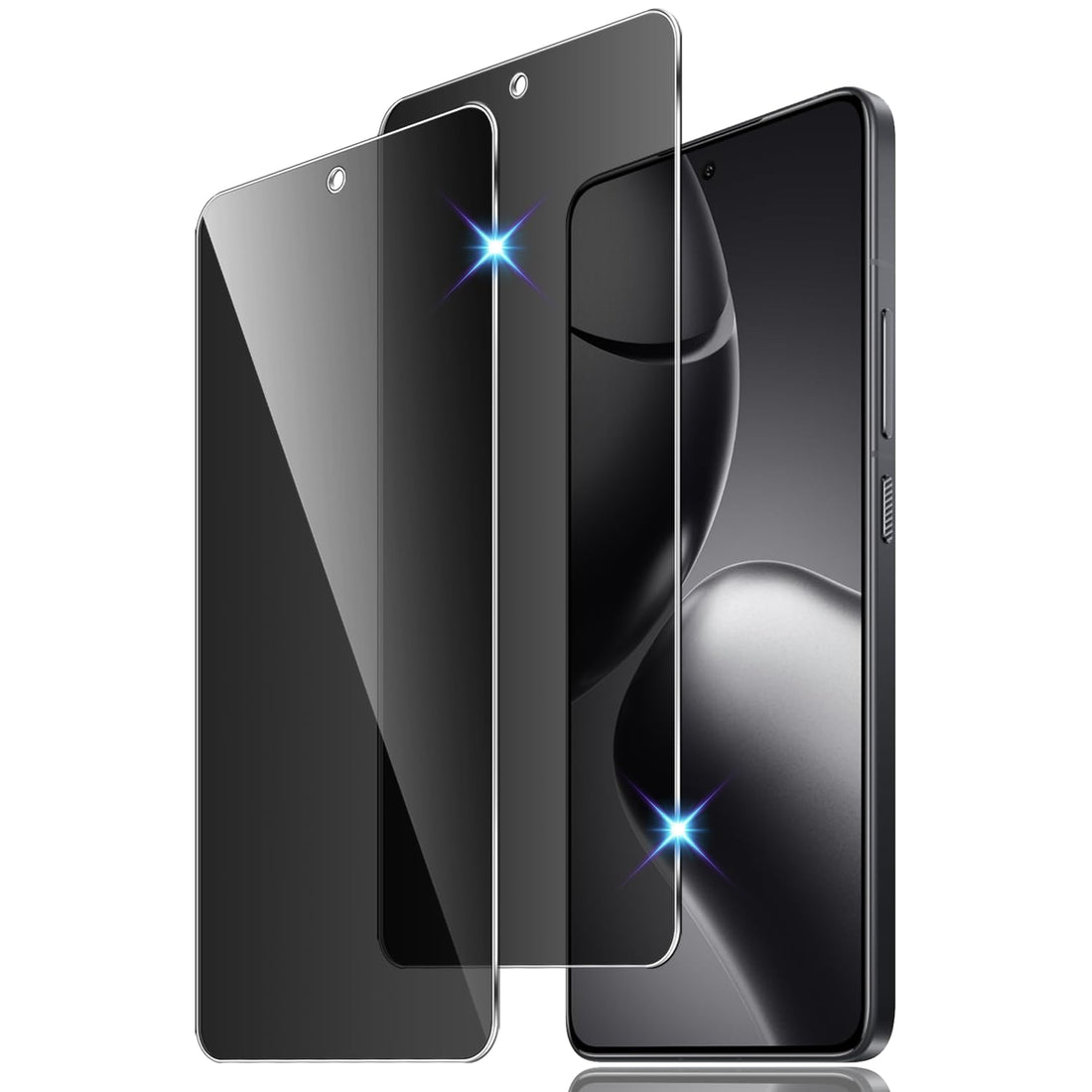 Tempered Glass for Xiaomi 14T/14T Pro/Poco X7 Pro Anti-spy Screen Protector, 2 Pieces protector HD Glass 9H Hardness Glass Bubble-Free Anti-Scratch