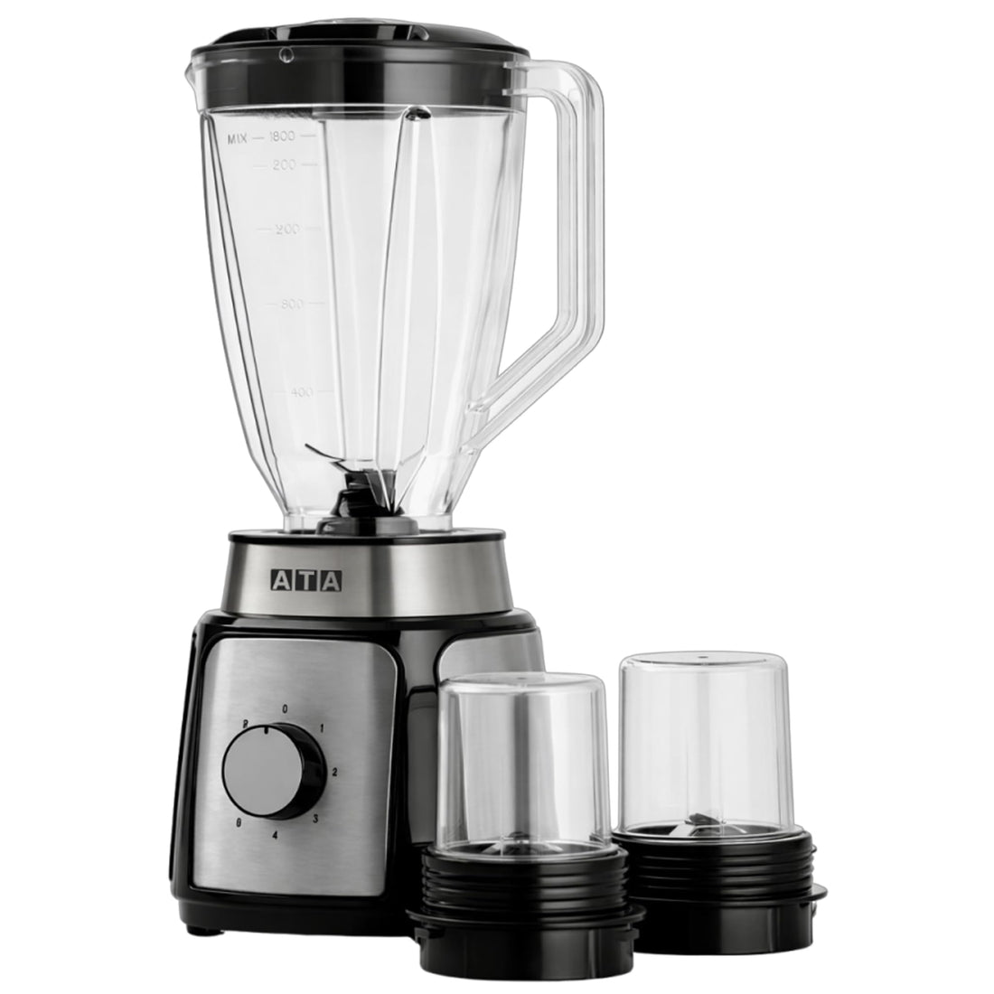 ATA Electric Blender, 1000 Watt, 1.8 Liter, with 2 Mills