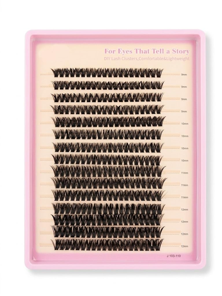 LAHES 300PCS - Extensions Individual Lash Volume 6D mink - FREE EYELASHES - Natural Eyelashes -ONE BY ONE (60P- 9 TO 12 MIX)