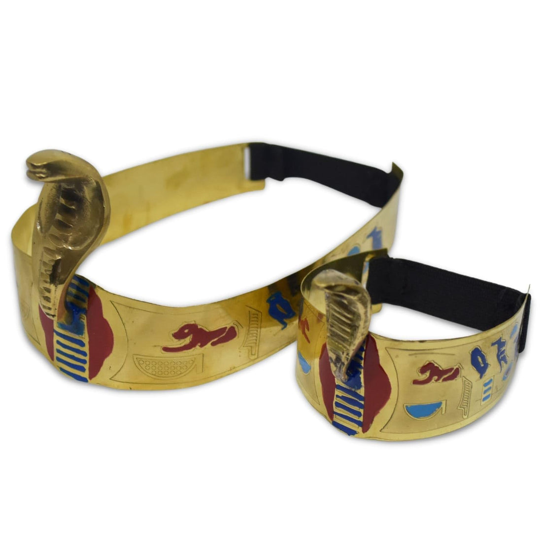 1 Set (Crown+Armlet) Belly Dance Costume Egyptian Metal Cleopatra Cobra Crown & Armlet Halloween Hieroglyphics Hieroglyphic Pharaohs
