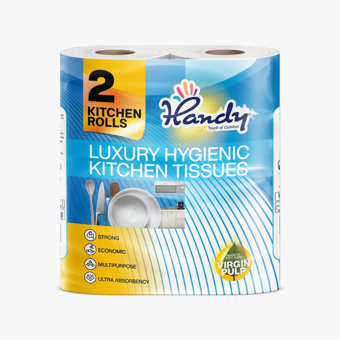 Handy Economy Kitchen Paper Towels 2 Layers Pack of 2 Rolls