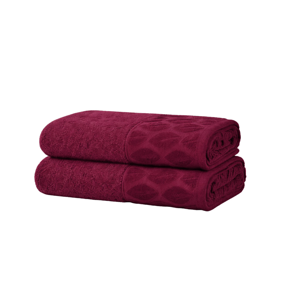Burak Soft Linen Luxury 2 Piece, 2 Bath Towels (160 x 90 cm), 100% Cotton Towels for Bathroom, Wedding Towel Sets. (Barn Red, 160 x 90 cm)
