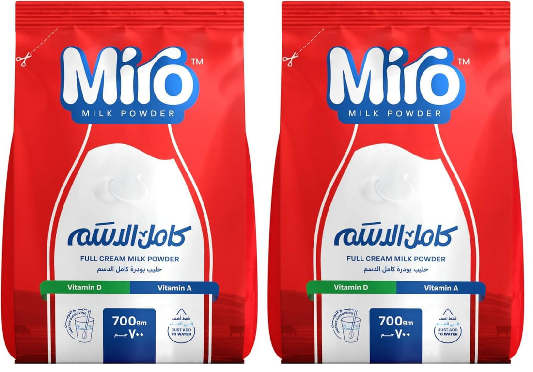 Miro milk powder full cream bag, 700 gm (Pack of 2)