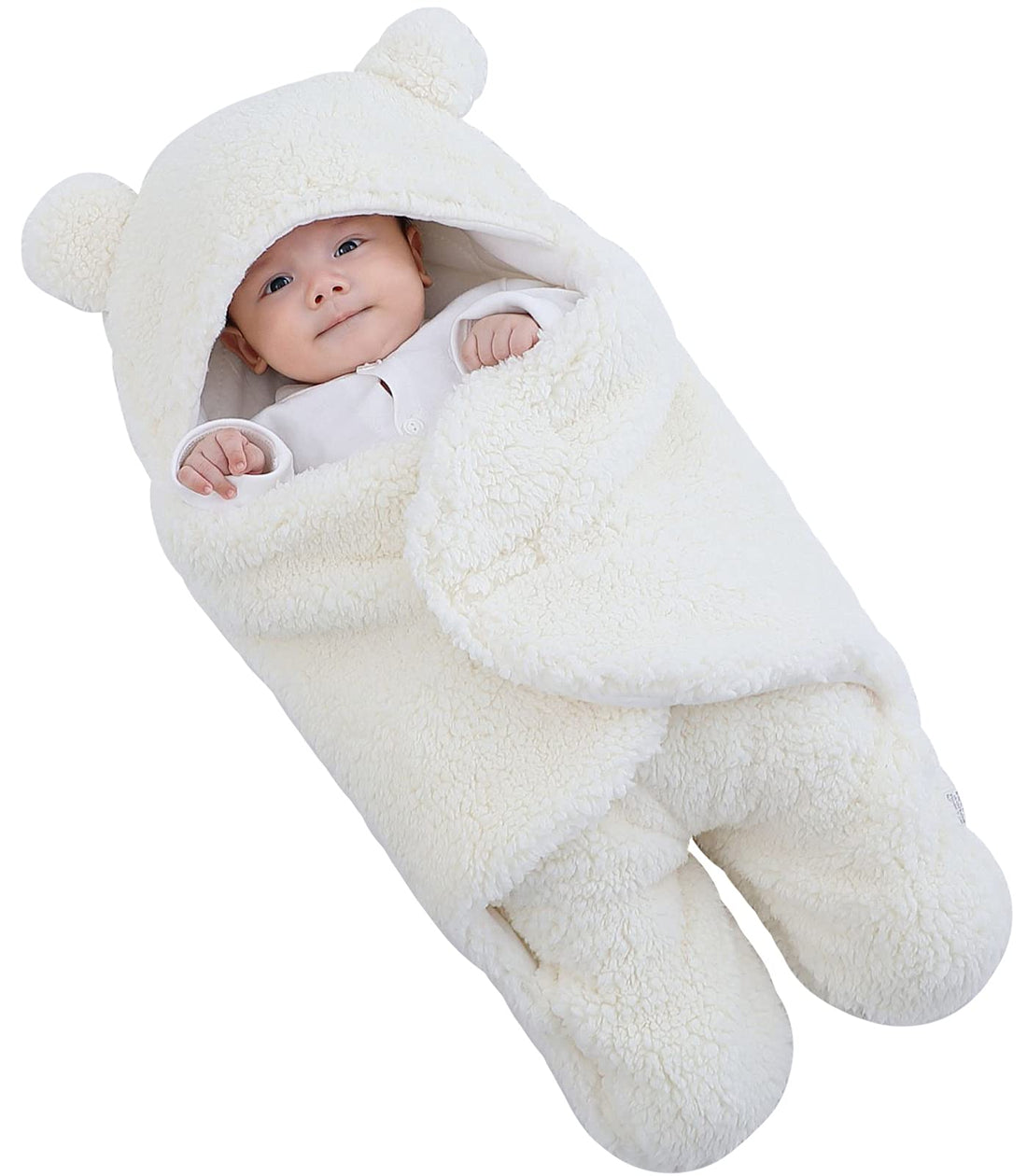 Baby Quilt Ultra-Soft Plush Essential for Infants 0-6 Months Receiving Swaddling Wrap White Toddler Boy Accessories White