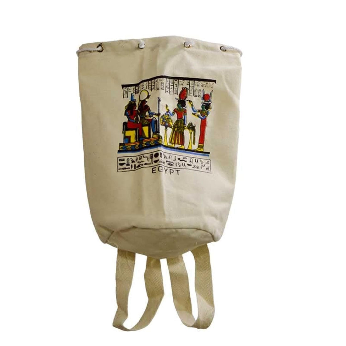 Egypt Antiques Intex Hand Made Hieroglyphic Back Bag 100% ian Cotton