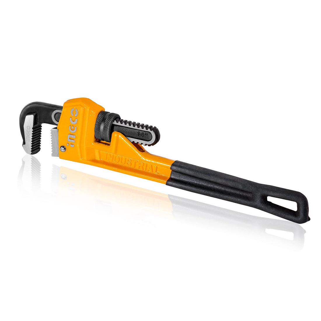 Ingco 14-inch heavy duty pipe wrench, adjustable plumbing wrench, drop forged hpw0814