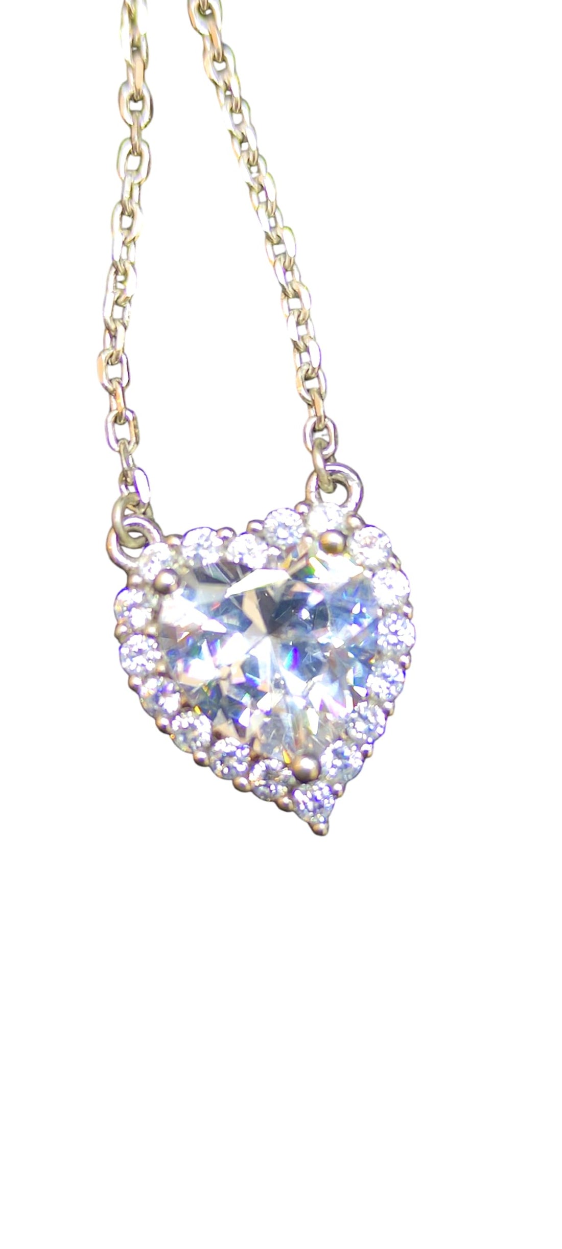 925 Silver Swiss Collet for Women, High Quality White Gold Plated.