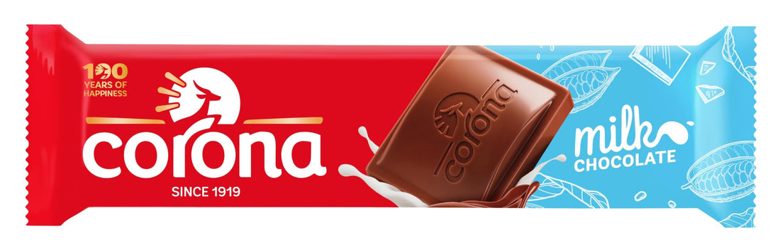 Corona Choc. Assortment of single-piece milk chocolate bars – 27g