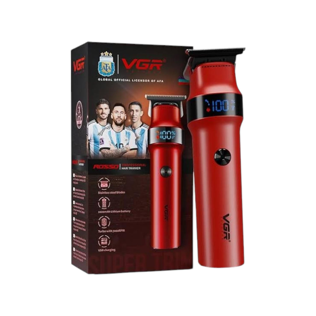 VGR V-987 Professional Rechargeable Hair Trimmer with Rustproof Head Cordless Ceramic Blades with Cutting Control Combs for Men or Family Powered on Rechargeable Li-ion Battery