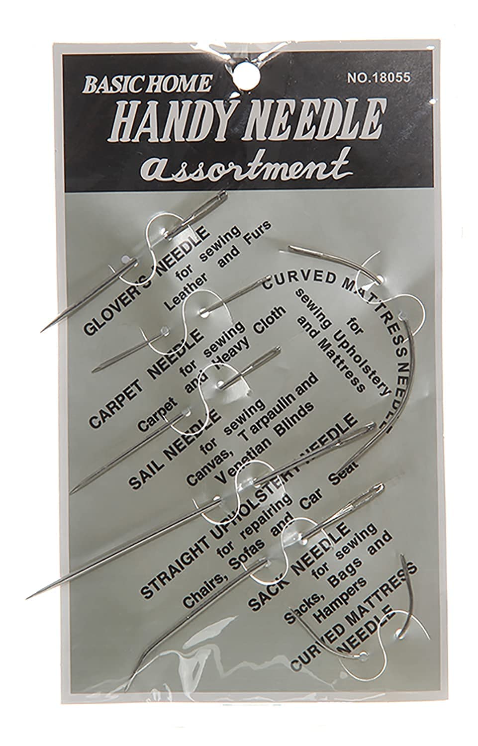 Assortment 18055 Set of Needle Sewing Machines with Different Sizes - Silver, 7 Pieces