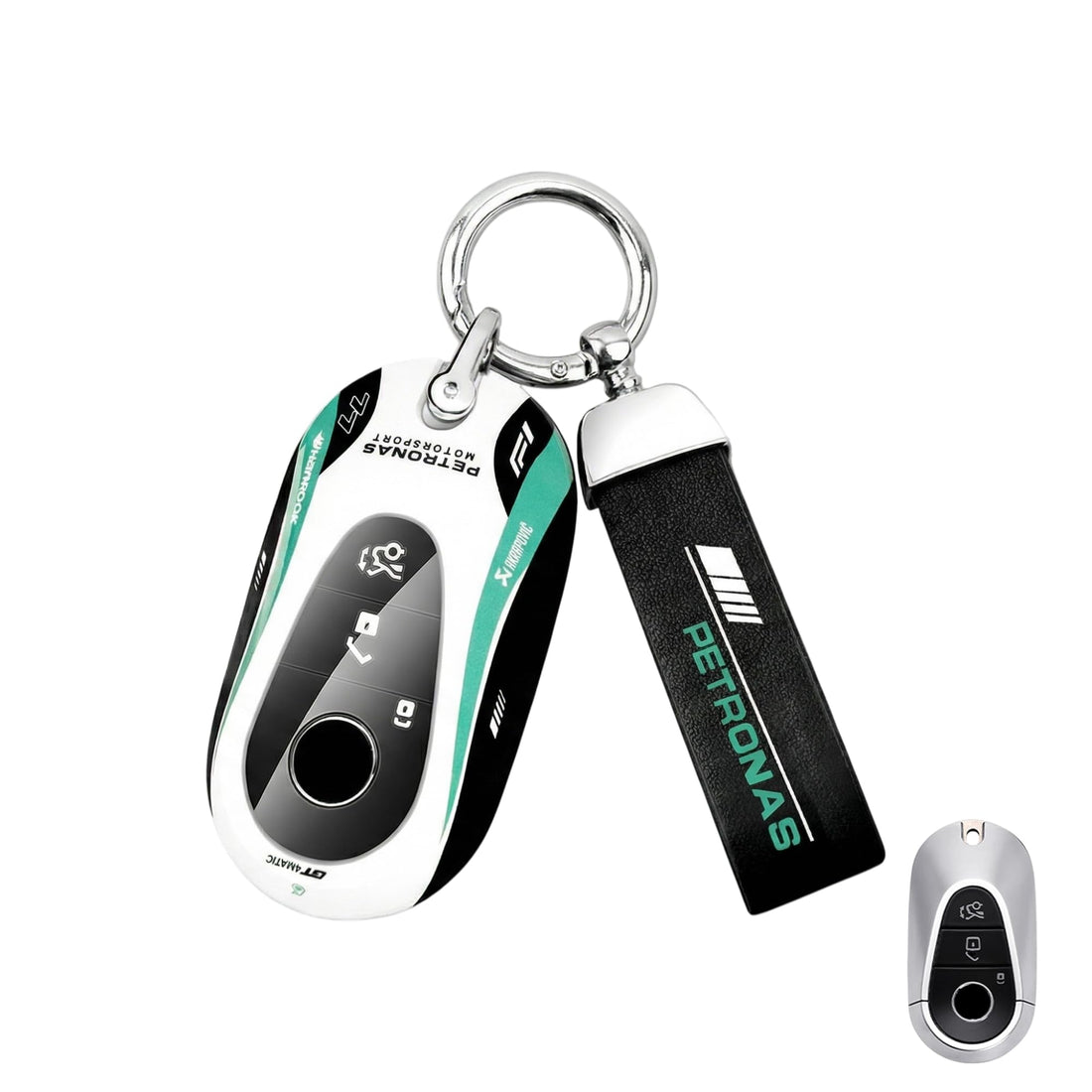 ABS Car Key Fob Cover - Compatible with Mercedes Benz C & S Class (W206 / W223) S350L / S400L / S450L / S500L – Luxury Key Fob Case with Keychain