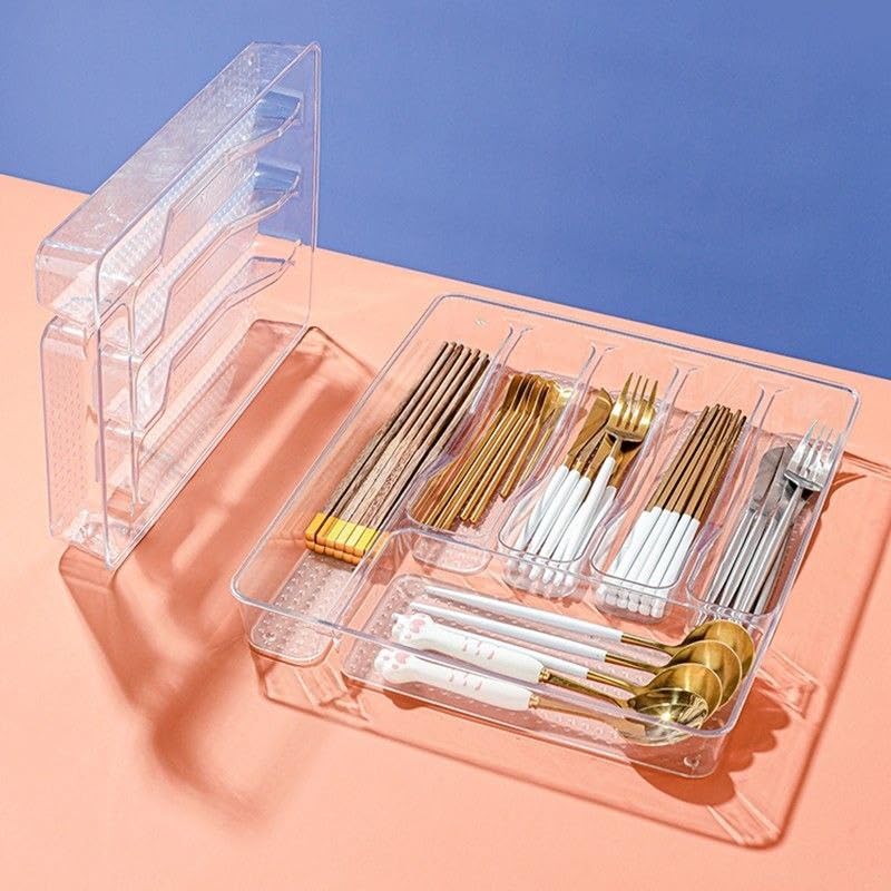 Dollar for Improt Mirologue Deluxe Spoon and Accessories Organizer (Medium 5 Khan) Helps you arrange spoons and tools in a chic and practical style M - Generic