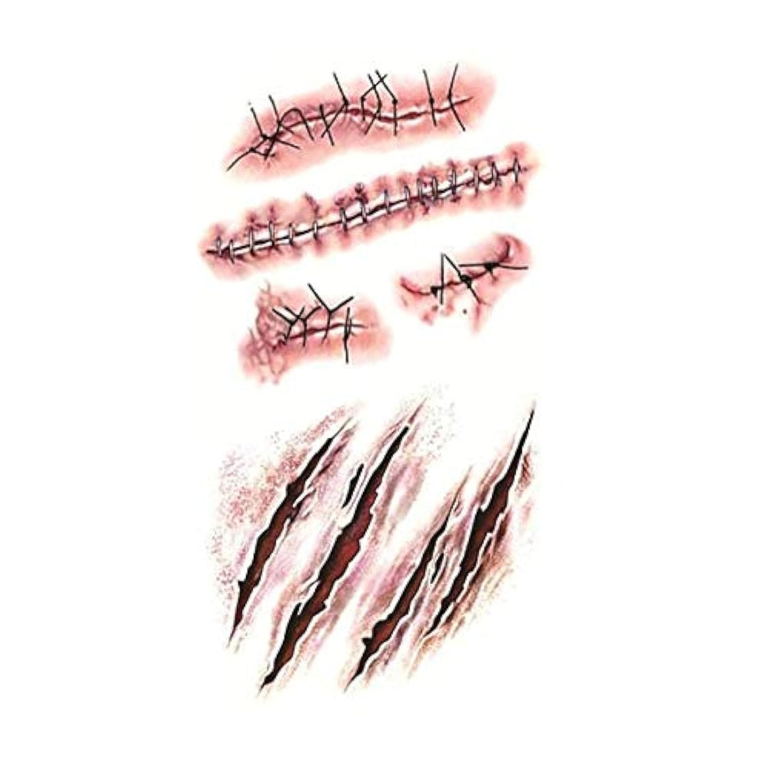 Waterproof tattoo Halloween Horror wound realistic blood pattern wound scar tattoo sticker April Fool's Day