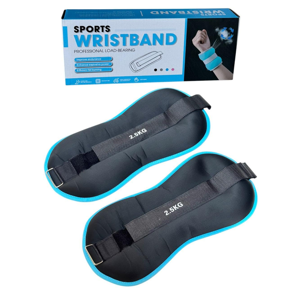 Sports Wrist and Ankle Weights 2 Pack – Adjustable – Suitable for Running, Walking, Home Workout, Yoga – Comfortable Neoprene + Strong – Multiple Weights Available