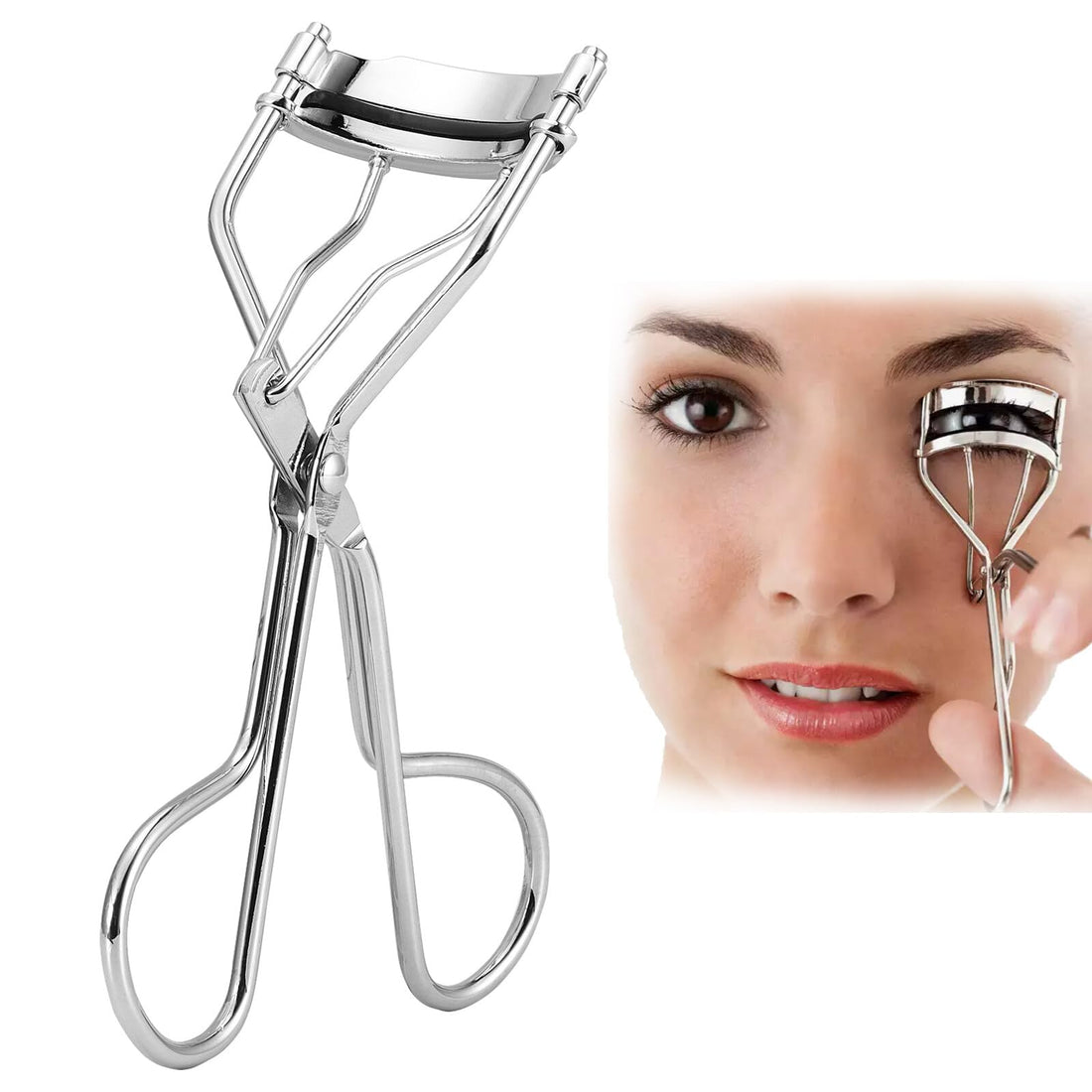 Eyelash Curler Lash Curler Eyelash Curlers,Easy and Simple Operation, Lash Curler Let Your Eyelashes Curl, Firm Styling and Make You More Beautiful(Silver)