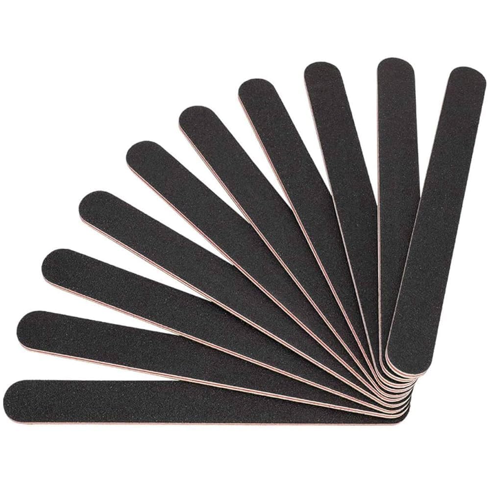 Professional Nail File with Double Sided Sanding - for False Nails, Acrylic and Natural Nails, Black - 1 Piece