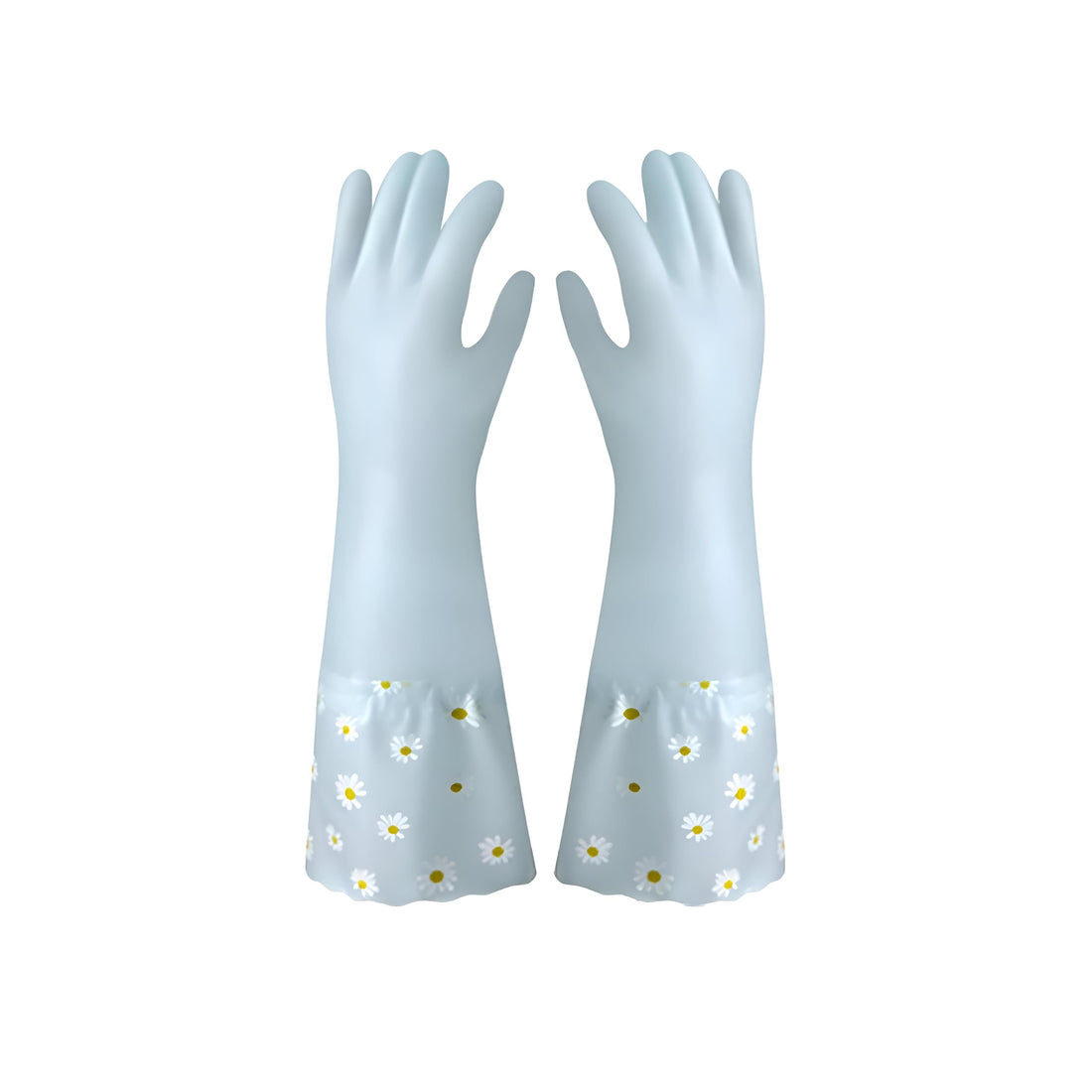 Gloves - Durable latex rubber kitchen dishwashing gloves designed for scrubbing sinks, washing dishes, and cleaning bathrooms, protecting hands from harsh detergents and hot water safely