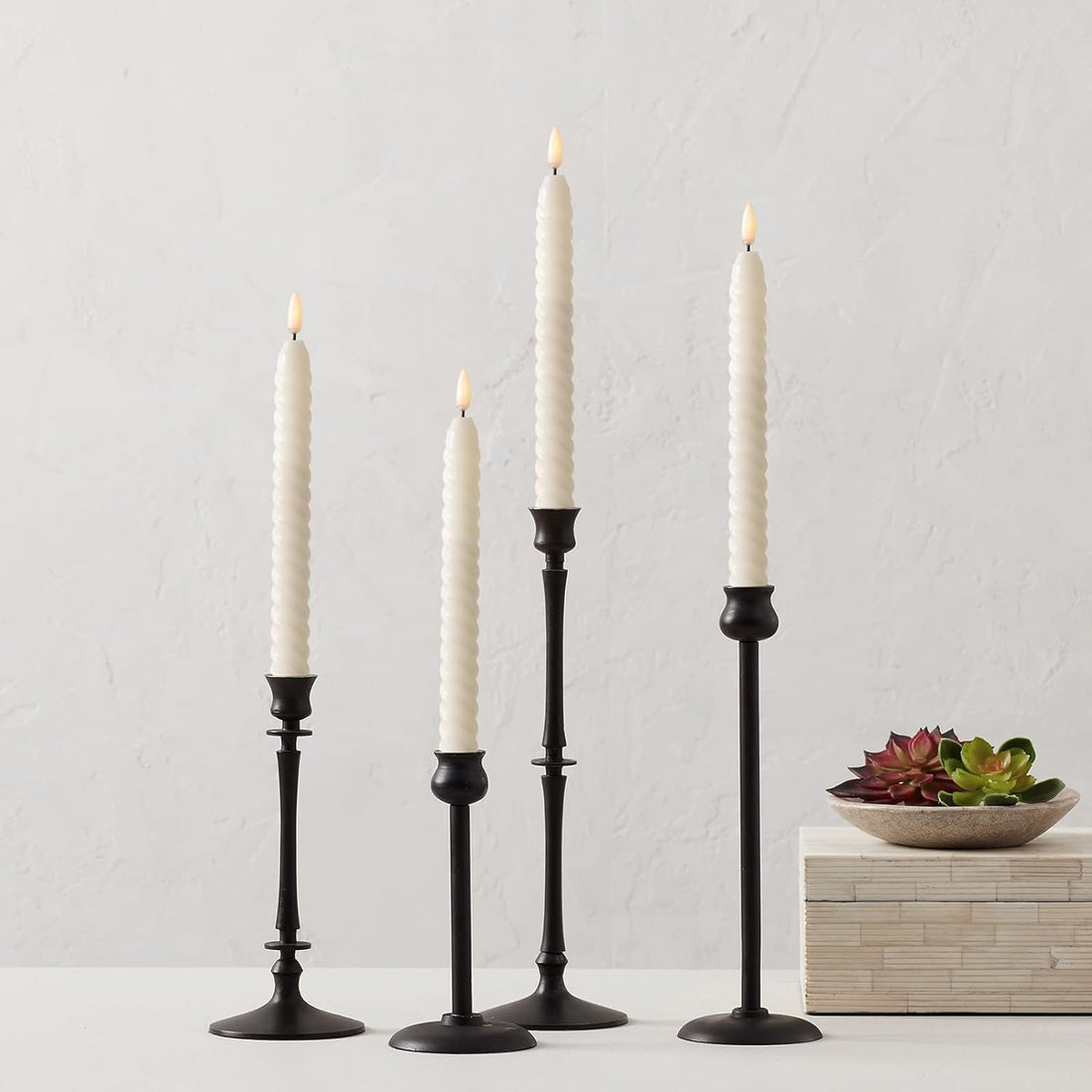 LED Candles Flameless Smokeless Candles Battery Operated Indoor Outdoor Light Candles 25cm Tall Candles for Romantic Decoration (2)