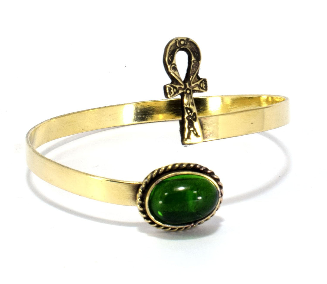 immatgar pharaonic Copper Braclets with lobe jewelery ancient Egyptian souvenirs gifts from Egypt for Women birthday