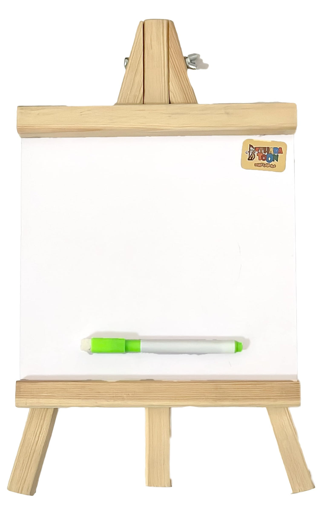 Whiteboard with Wooden Stand, Includes Marker Pen, Suitable for Kids and Adults