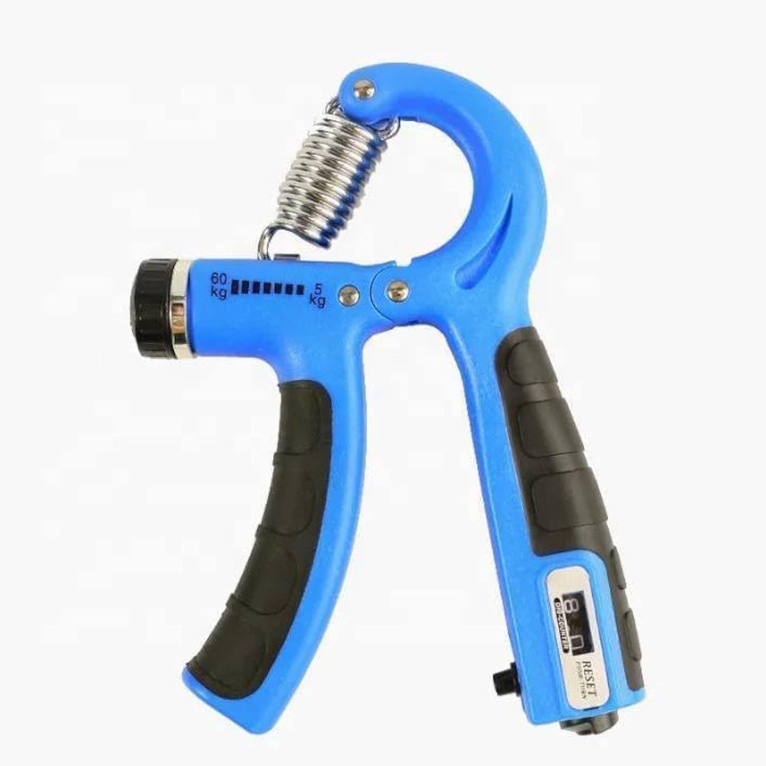 QSHOP® Power Up Your Grip with Hand Grip Strengthener, Adjustable Resistance (5-60kg), Forearm Strengthener with Non-Slip Grip for Muscle Building Gym Musicians and Hand Rehabilitation (Blue)