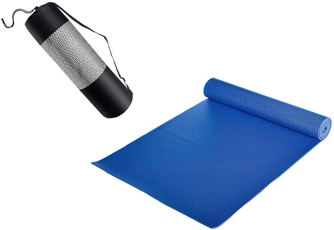 Yoga mat soft environmental material anti-bacterial anti-slip natural rubber 6mm thick with belt and carrying bag