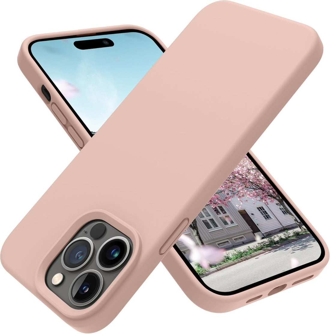 Nopatia Liquid Silicone Case for iPhone 14 Pro 6.1 inch Soft Touch Shockproof Full Protection Anti-Scratch Durable Slim Lightweight Back Cover with Raised Camera Edges (Light Pink)