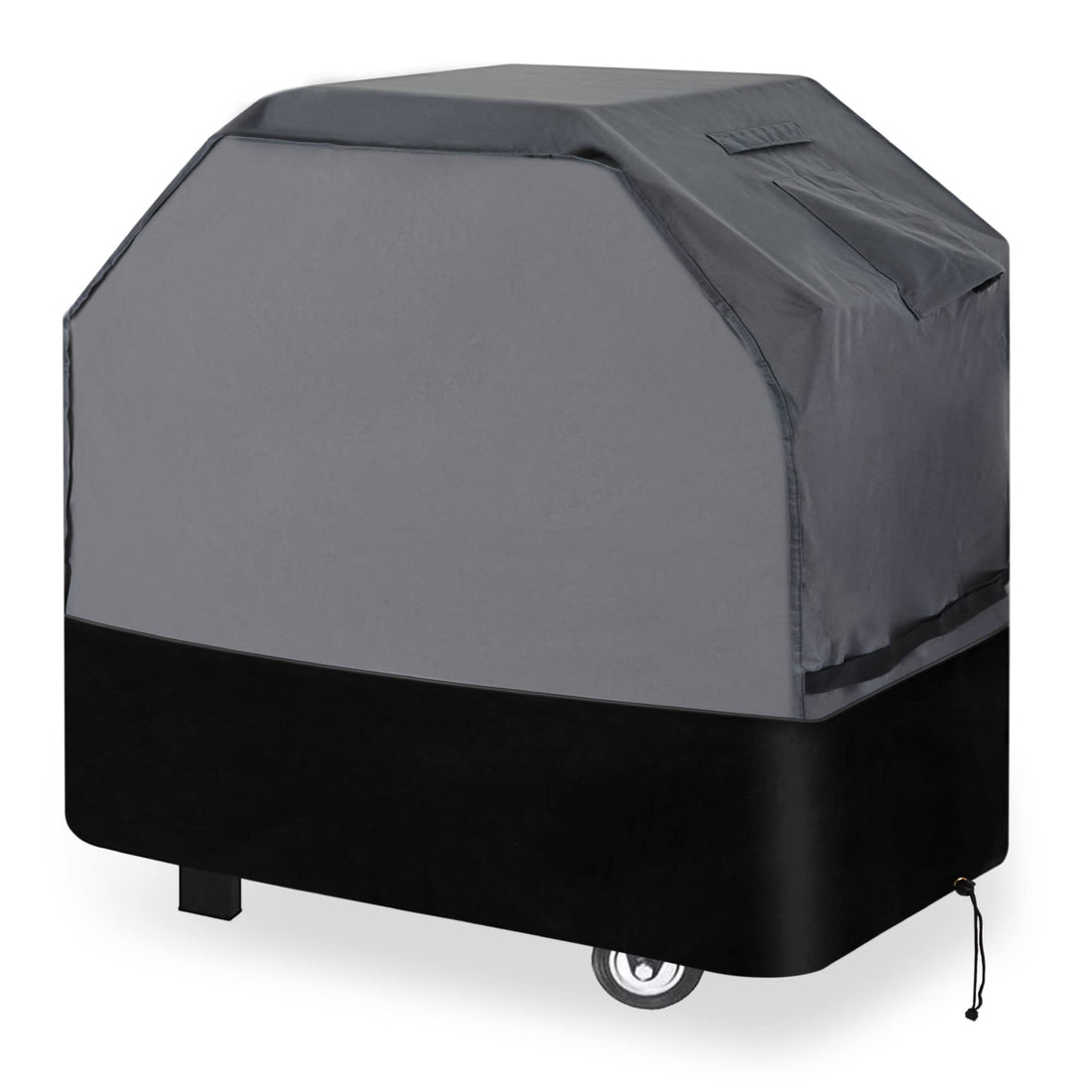 Heavy Duty Grill Cover 142cm, 600D Oxford Water Resistant UV & Fade Resistant BBQ Cover for Weber Char-Broil Dyna Glo Nexgrill Charcoal Gas Grill (142W x 64D x 113H cm, Gray/Black)