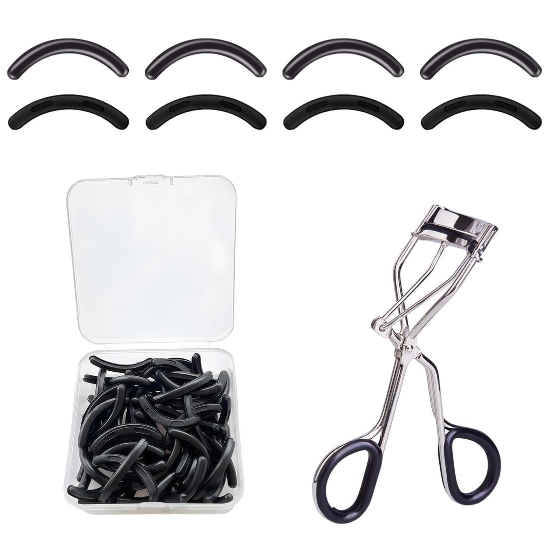 40 Pcs Eyelash Curler Refills, Silicone Eye Lash Curlers Refill Pads Compatible with Tweezerman Eyelash Curler