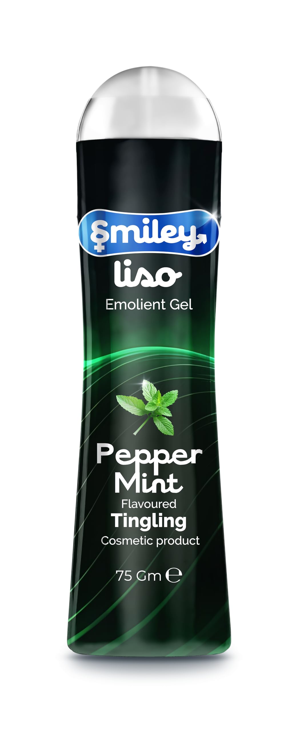 Smiley Liso Peppermint Flavoured Gel 75g | Tingling Sensation & Smooth Glide | Water-Based, Non-Sticky & Skin-Friendly | Personal Comfort Gel with Fresh Minty Feel | Easy to Rinse Formula