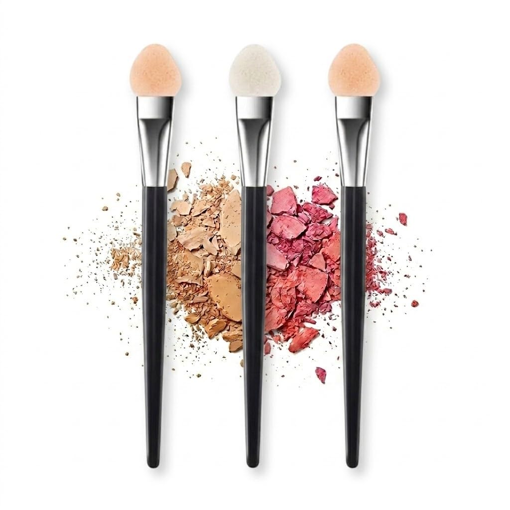 Set 3 Pcs Sponge Eyeshadow Brush Kits Eye Applicator Double Sided Reusable Eyemakeup Tool Multifunctional Make Up Accessories Fit Lip Beauty, Eye Shadow-17CM