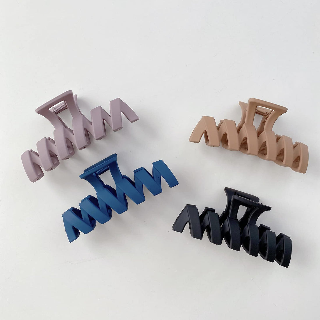 Zenith & Co. - Big Hair Claw Clips 4 Inch Nonslip Large Claw Clip for Women - Strong Hold Perfect for Women, Barrettes for Long Hair, Fashion Accessories for Girls - 4 Pack