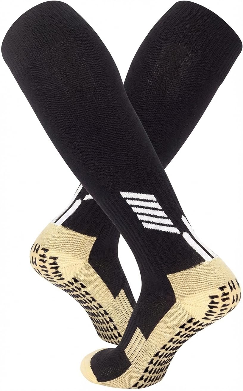Showday Grip Soccer Socks Anti Slip Non Slip Men's Athletic Socks for Football Basketball Sports