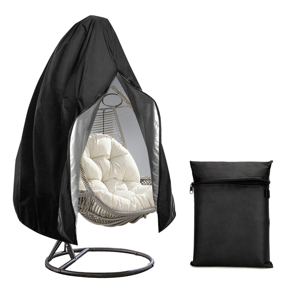 Protective Cover for Hanging Chair, Swing Chair, Basket - 210D Oxford Fabric, Waterproof, UV-Resistant - Garden Furniture Protection - 190 x 115 cm