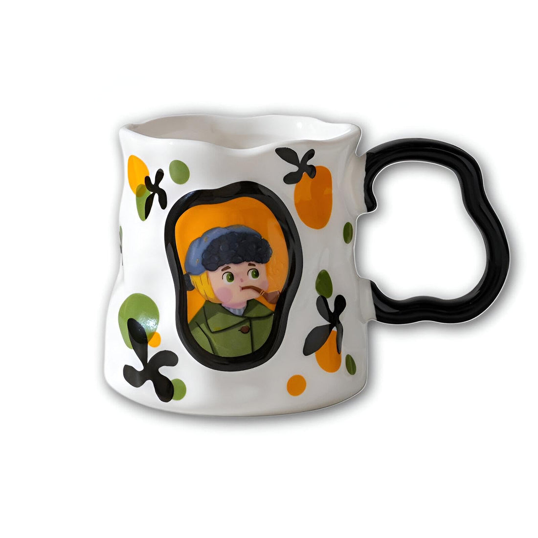 Creative Cup - Ceramic retro mug inspired by timeless world art, durable and elegant companion for coffee, tea, or milk, bringing classic charm to daily routines and gifts (Option 1)