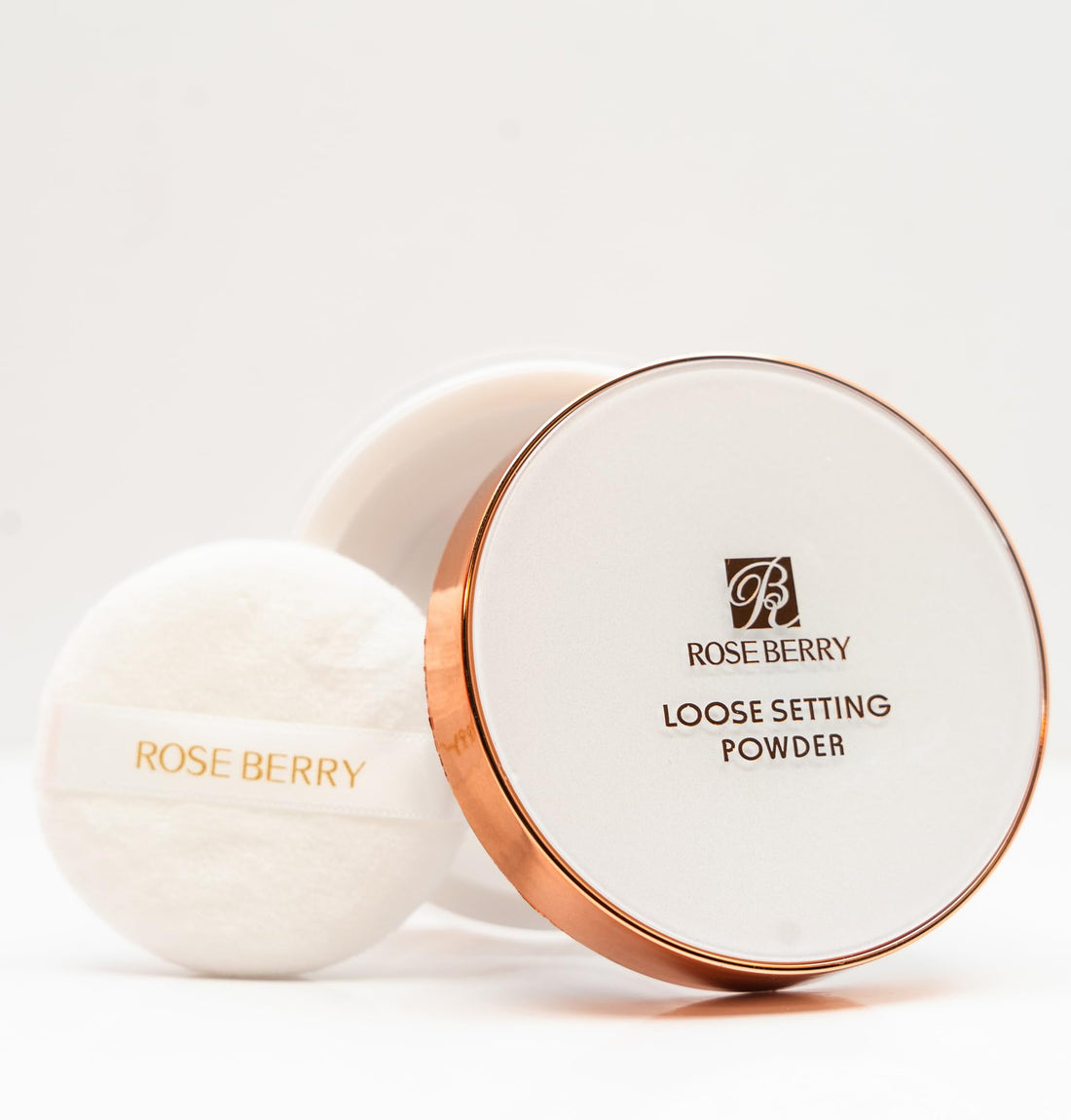 Rose Berry Loose Setting Powder, Perfectly Real, 15g, with Powder Puff, Shade 03