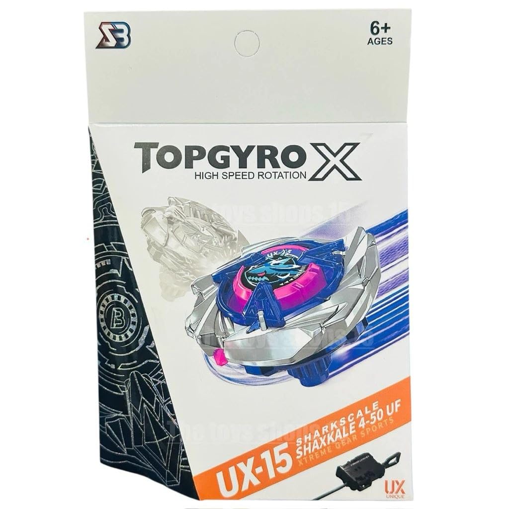 BattleKid Bey-BladeX UX-15 DRAN Brave S6-60V Xtreme Gear X-Series Bey Set with Strong Winder Launcher – High-Speed Spinning Top for Exciting Battles and Competitive Play